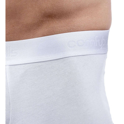 Comfyballs White Cotton Long Boxer