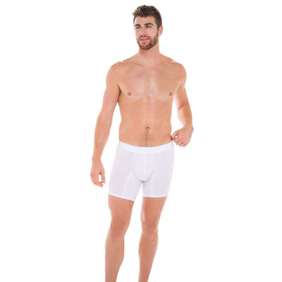 Comfyballs White Cotton Long Boxer