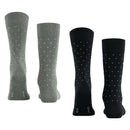 Esprit Black Fine Dot 2 Pack Socks