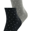 Esprit Black Fine Dot 2 Pack Socks