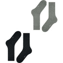 Esprit Black Fine Dot 2 Pack Socks