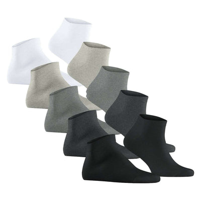 Esprit Black Solid Mix 5 Pack Sneaker Socks