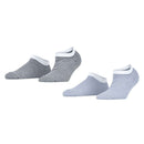 Esprit Blue Allover Stripe 2 Pack Sneaker Socks
