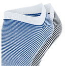 Esprit Blue Allover Stripe 2 Pack Sneaker Socks