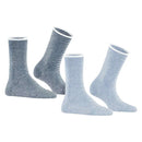 Esprit Blue Allover Stripe 2 Pack Socks