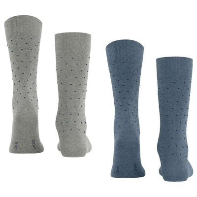 Esprit Blue Fine Dot 2 Pack Socks