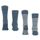 Esprit Blue Fine Stripe 2 Pack Socks
