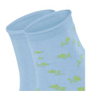 Esprit Blue Mini Flower 2 Pack Short Socks