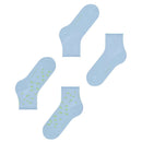 Esprit Blue Mini Flower 2 Pack Short Socks