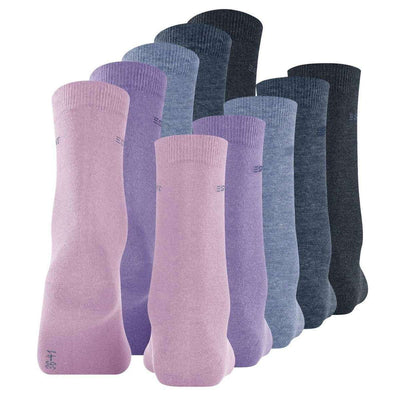 Esprit Blue Solid Mix 5 Pack Socks