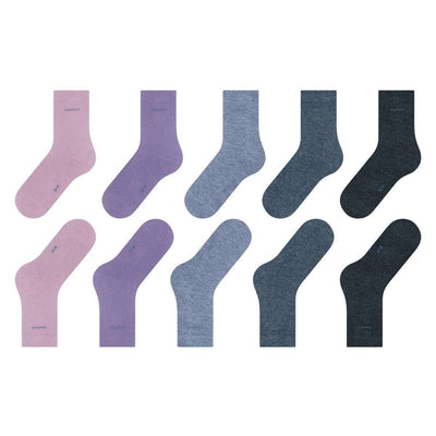 Esprit Blue Solid Mix 5 Pack Socks
