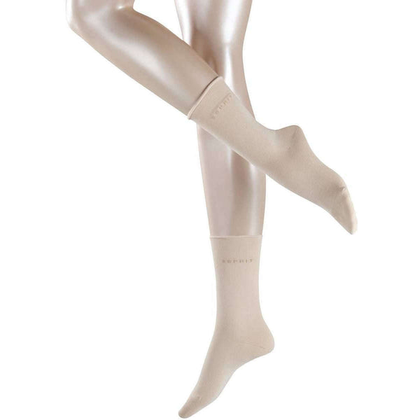 Esprit Cream Basic Pure 2 Pack Socks