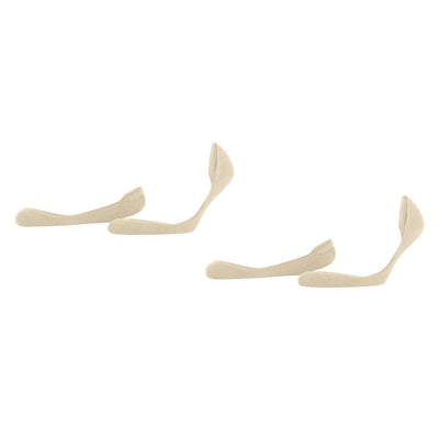 Esprit Cream Solid Low 2 Pack No Show Socks
