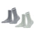 Esprit Green Allover Stripe 2 Pack Socks