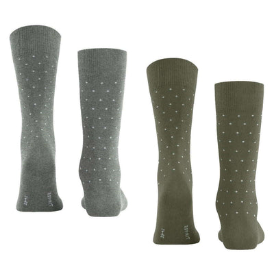 Esprit Green Fine Dot 2 Pack Socks