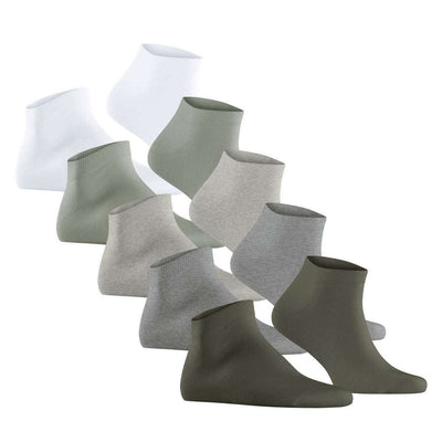 Esprit Green Solid Mix 5 Pack Sneaker Socks