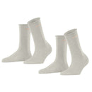 Esprit Grey Basic Pure 2 Pack Socks