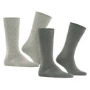 Esprit Grey Fine Dot 2 Pack Socks