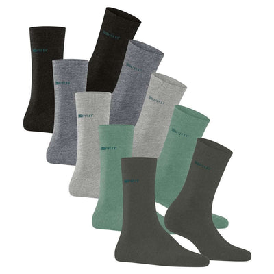 Esprit Grey Solid Mix 5 Pack Socks