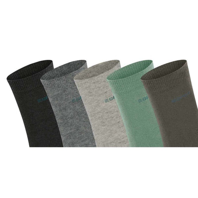 Esprit Grey Solid Mix 5 Pack Socks