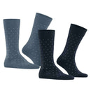 Esprit Navy Fine Dot 2 Pack Socks