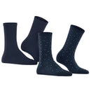 Esprit Navy Playful Dot 2 Pack Socks