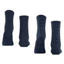 Esprit Navy Playful Dot 2 Pack Socks
