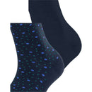 Esprit Navy Playful Dot 2 Pack Socks