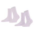 Esprit Pink Playful Dot 2 Pack Socks