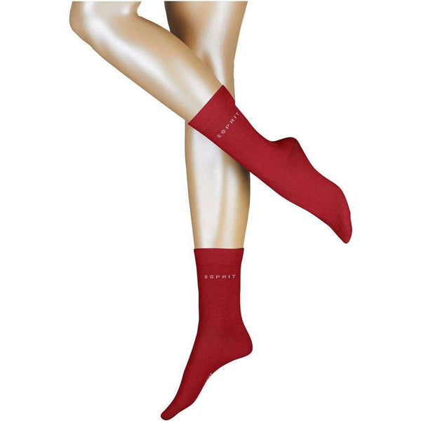 Esprit Red Uni 2 Pack Socks