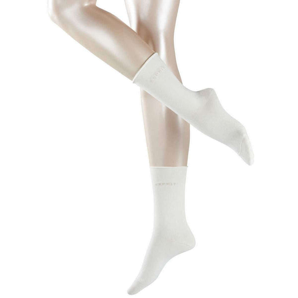 Esprit White Basic Pure 2 Pack Socks