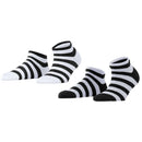 Esprit White Mesh Stripe 2 Pack Sneaker Socks