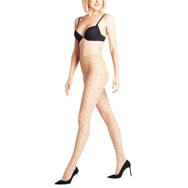 Falke Beige Dot Bicolor 15 Denier Tights