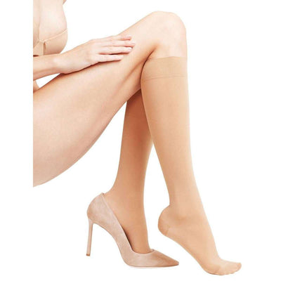 Falke Beige Energize 50 Denier Knee-High Socks
