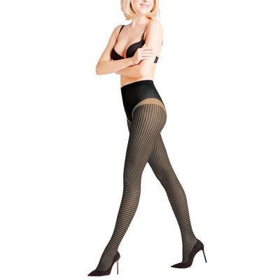 Falke Beige Houndstooth 15 Denier Tights