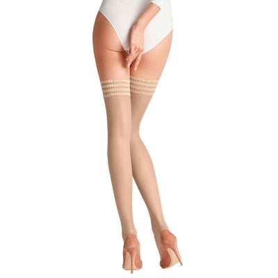 Falke Beige Pure Matt 20 Denier Stay Up Stockings