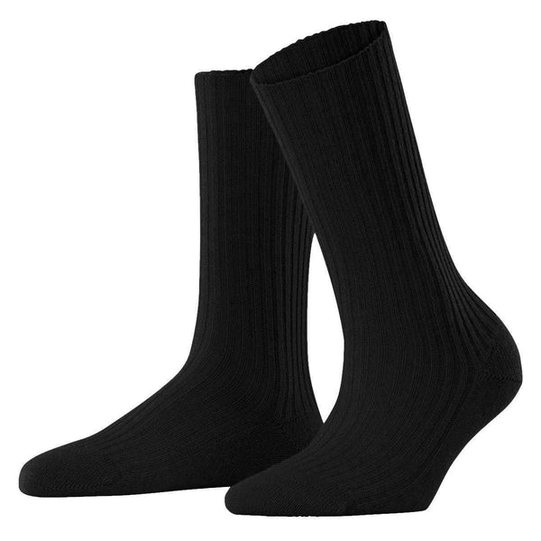Falke Black Cosy Wool Boot Socks