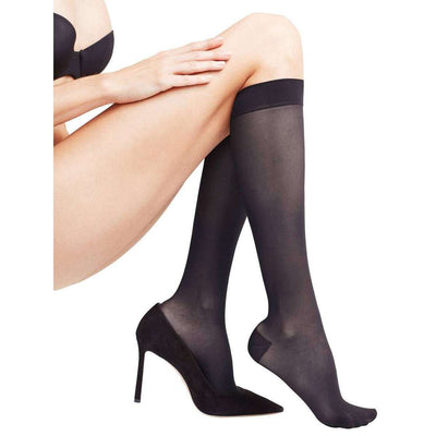 Falke Black Energize 30 Denier Knee-High Socks