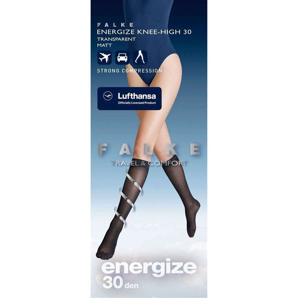 Falke Black Energize 30 Denier Knee-High Socks