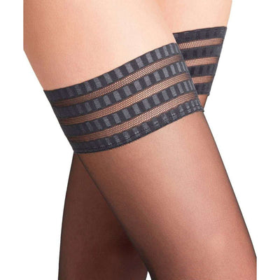 Falke Black Pure Matt 20 Denier Stay Up Stockings