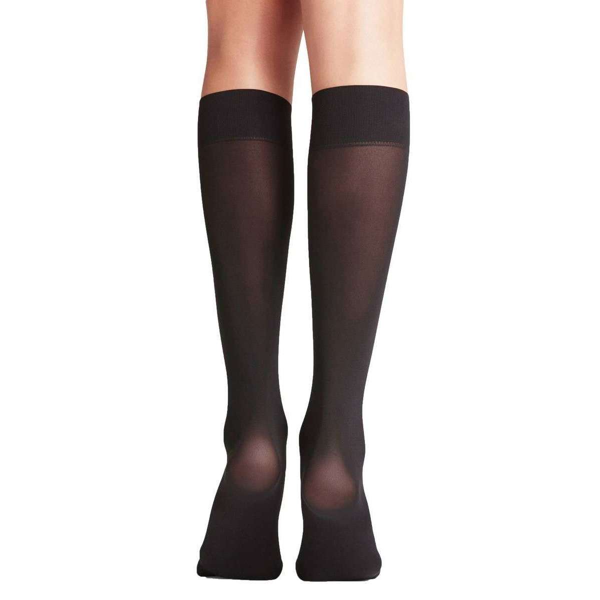 FALKE Women's Pure Matt 20 DEN Pop Socks Sheer Transparent Plain Elegant Resistant Pressure-Free Comfort Cuff For A Soft Grip On Leg Fine Soft Sustainable Yarn 1 Pair, Blue Marine 6179, 38.5/42