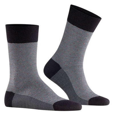 Falke Black Sensitive Herringbone Socks