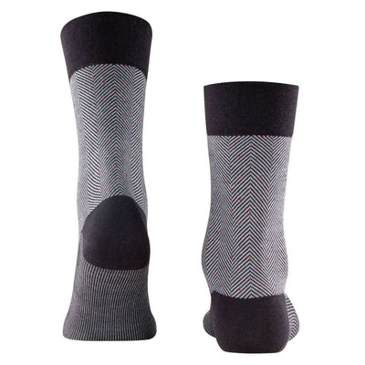 Falke Black Sensitive Herringbone Socks