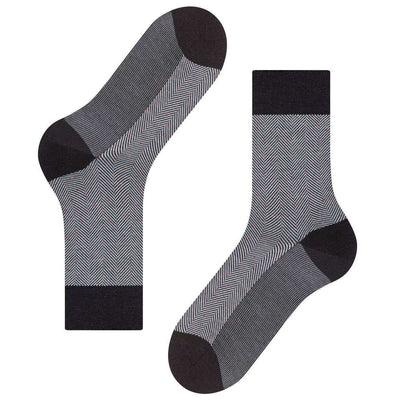Falke Black Sensitive Herringbone Socks