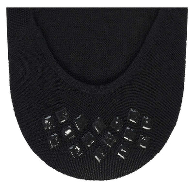 Falke Black Step Medium Cut No Show Box Socks