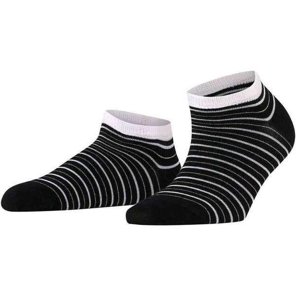 Falke Black Stripe Shimmer Sneaker Socks