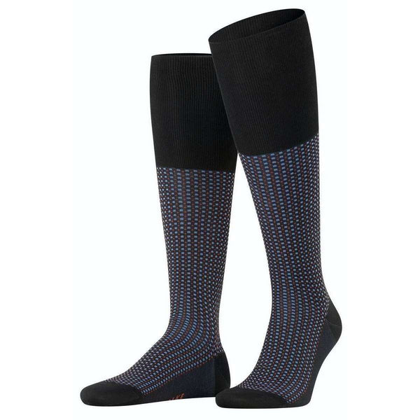 Falke Black Uptown Tie Knee High Socks