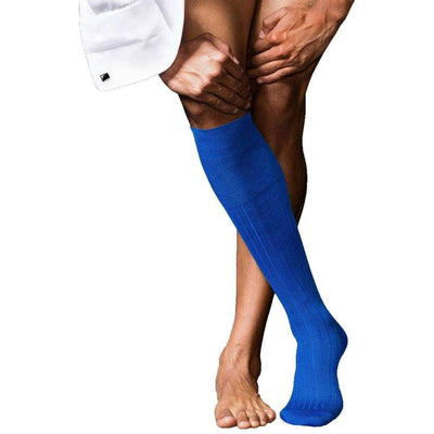 Falke Blue No2 Finest Knee High Cashmere Socks
