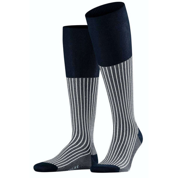 Falke Blue Oxford Stripe Knee High Socks