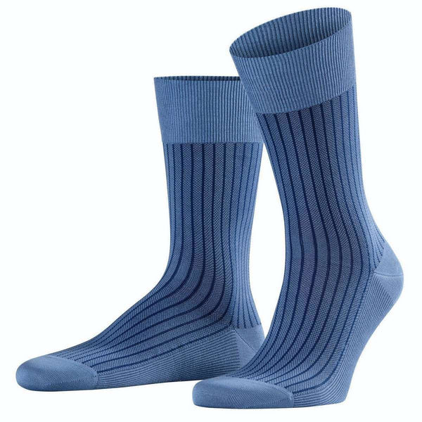 Falke Blue Oxford Stripe Socks